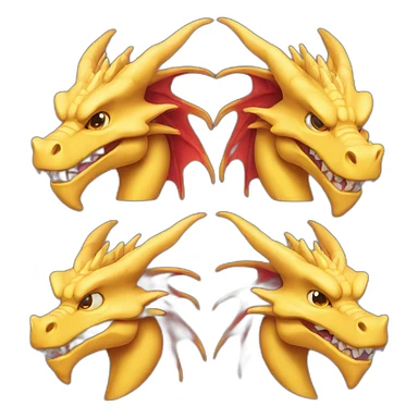 Three head dragon sticker