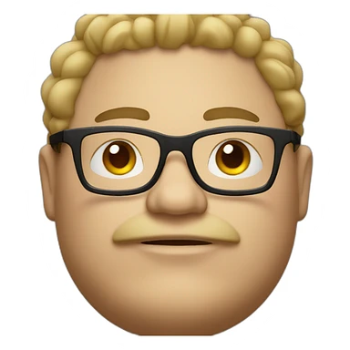 fat guy with glasses sticker