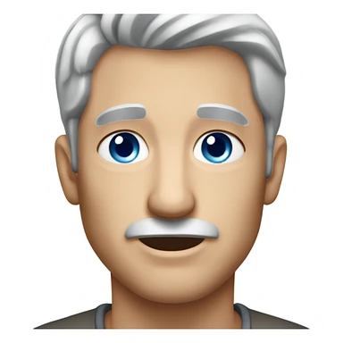 Blue eyes gray haired man sticker