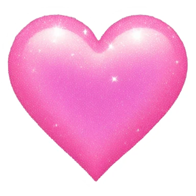 Pink sparkly heart sticker