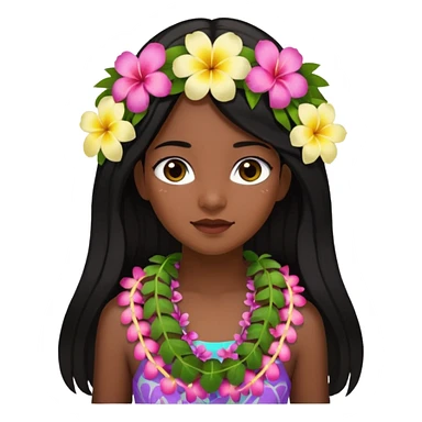 Hawaiian girl sticker