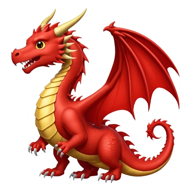 Dragón color rojo  sticker