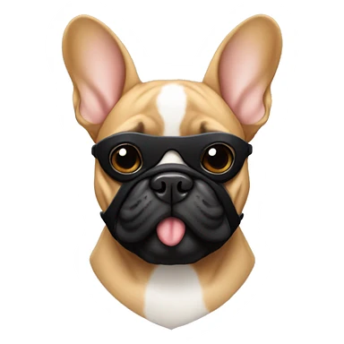 Fawn French bulldog with black mask sticker
