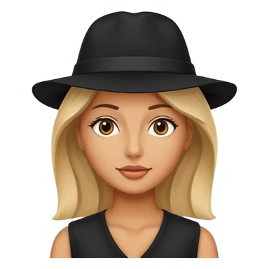 beach woman with black hat sticker
