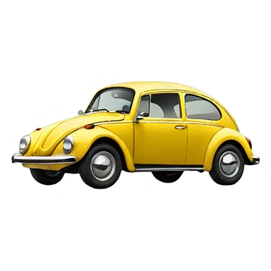 Yellow Volkswagen beatle  sticker