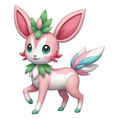 Meloetta-Shaymin-Sylveon-Pokémon-Fakémon-creature-fusion (full body) sticker
