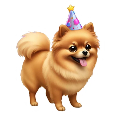 Pomeranian birthday sticker