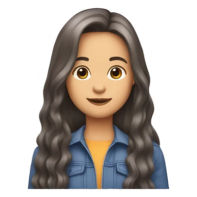 Generate 🏄🏻‍♀️ but the facebook 15.1 and long hair sticker