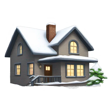 House with snow sticker