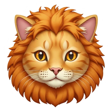 Cat on Lion  sticker