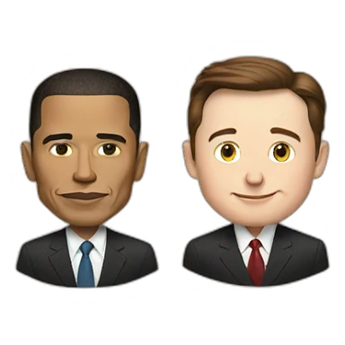 elon musk and obama sticker