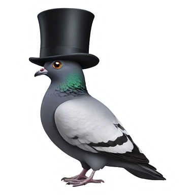 Pigeon in top hat sticker