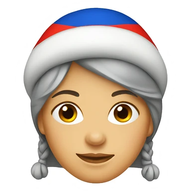 woman in a Russian hat sticker