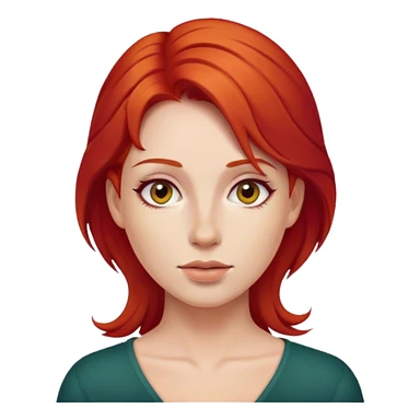 mujer con el pelo rojo sticker