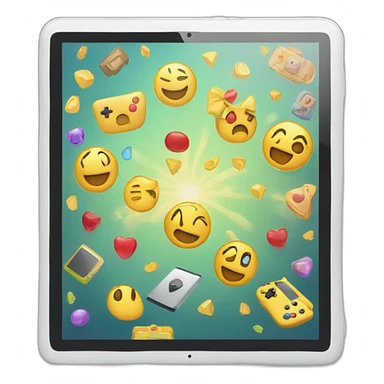 Tablet con juegos sticker