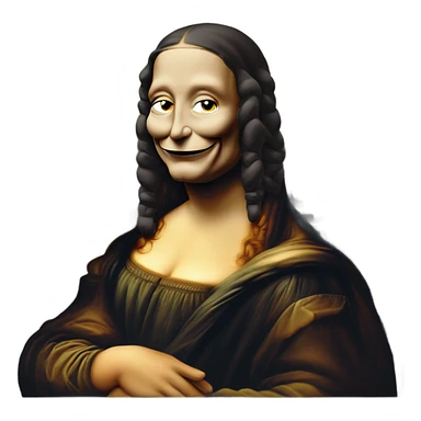 Mona Lisa smoking sticker