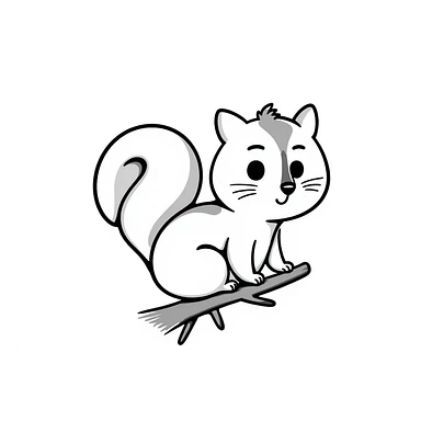 Squirrel sticker