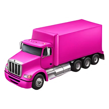 hot pink semi truck sticker