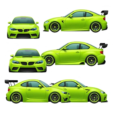 Emoji pack for R2 motorsport company, drift builds, motorsport parts, lime theme sticker