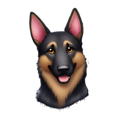 Bokeh Midnight starry night stars dark Brindled striped brindle black German shepherd fox carrying glowing red lantern, fairy lights, rose flower crown, bokeh lights, out of focus blur sticker