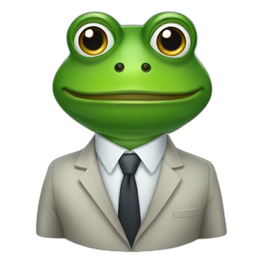 Frog in the business suit  sticker