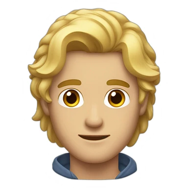 hombre adulto con cara joven y pelo rubio sticker