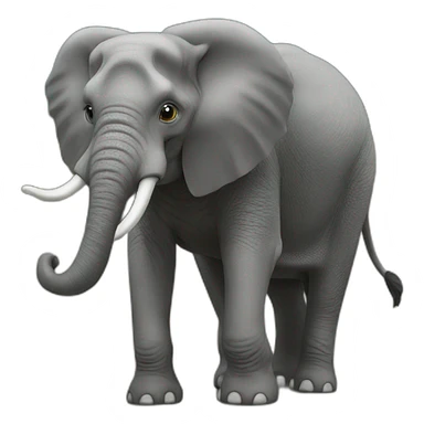 Chat sur un éléphant sticker