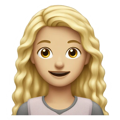 Blonde Girl with braces sticker