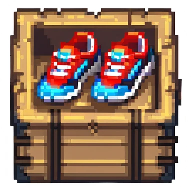 2d power up crate with speed shoe sticker