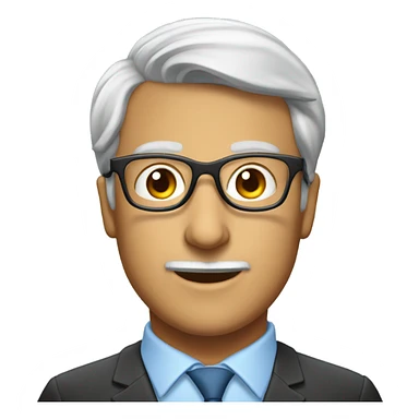 Teacher with bifocals and toupee sticker