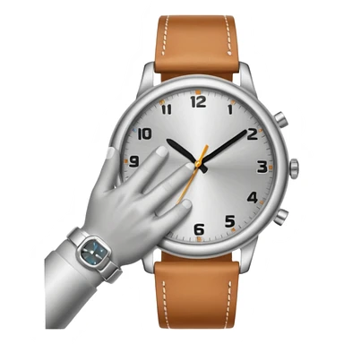 A hand with a watch sticker