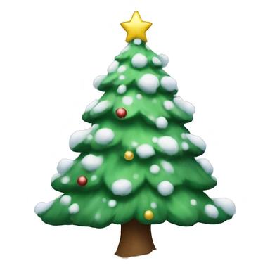 Christmas tree with snow  sticker