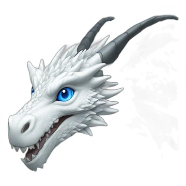 White Dragon with a Blue eyes realist sticker