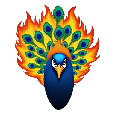 MSNBC peacock logo on fire sticker