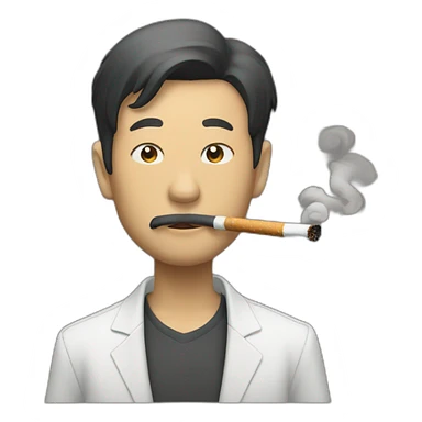 Smokey Nagata with a cigarette sticker