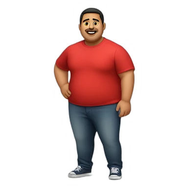 Fat latino Guy with red pants sticker