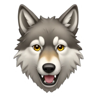 Wolf lafing sticker