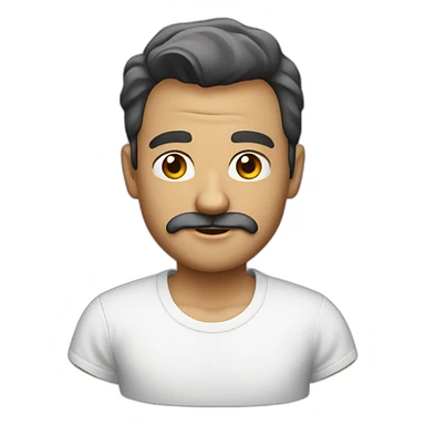 johny ives with white tshirt sticker