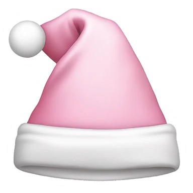 Pastel pink Santa hat with bow sticker