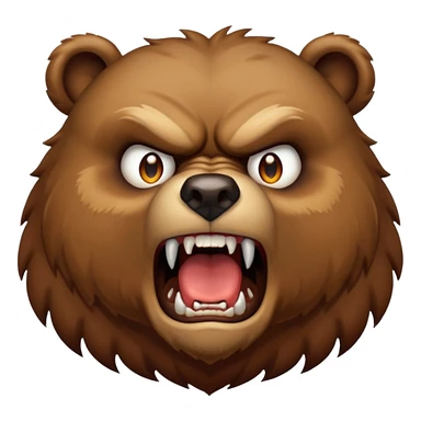 angry bear sticker