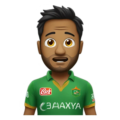 Shakib al hasan with fear sticker