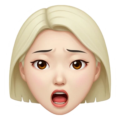 Asian Women in agony sticker