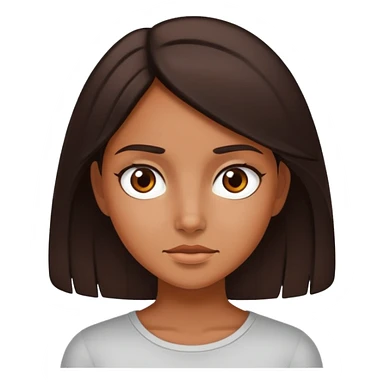 dark brown haired tanned girl sticker