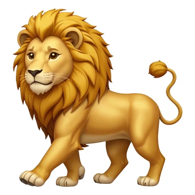 lion walking sticker