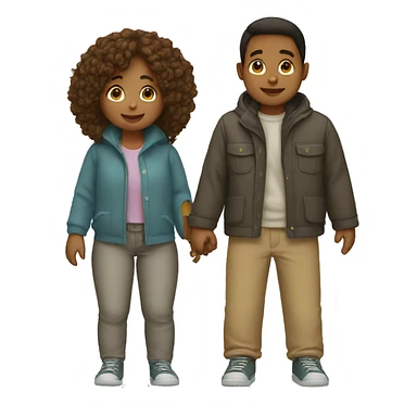 family two boys one girl sticker