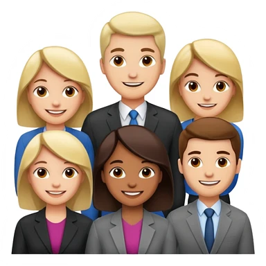 agency team, professional group, modern office, diverse people sticker