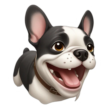 French bulldog laughing  sticker