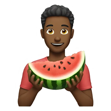 person eating watermelon  sticker