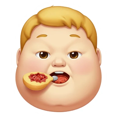 Fat person eating lint sticker