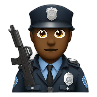 police with gun sticker